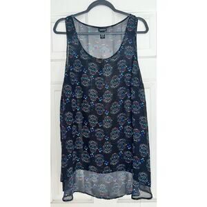 Torrid sheer Sugar Skull Tunic Tank Top - Size 0 - OC